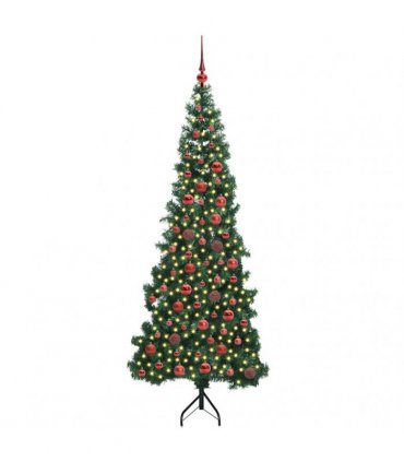 vidaXL Corner Artificial Christmas Tree Green 180 cm PVC and Metal