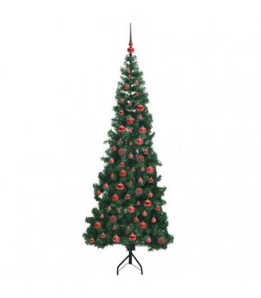 vidaXL Corner Artificial Christmas Tree Green 180 cm PVC and Metal