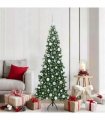 vidaXL Corner Artificial Christmas Tree Green 180 cm PVC and Metal