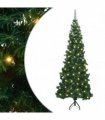vidaXL Corner Artificial Christmas Tree Green 210 cm PVC and Metal
