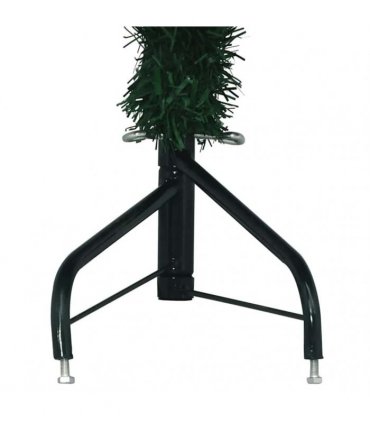 vidaXL Corner Artificial Christmas Tree Green 210 cm PVC and Metal