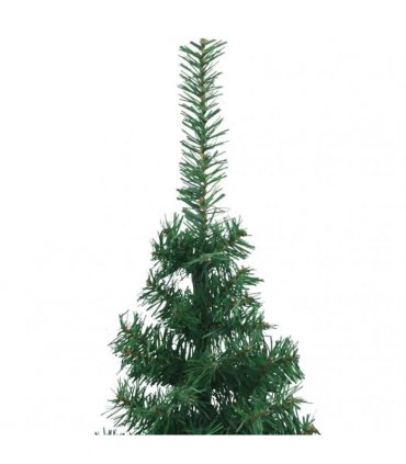 vidaXL Corner Artificial Christmas Tree Green 210 cm PVC and Metal