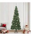 vidaXL Corner Artificial Christmas Tree Green 240 cm PVC and Metal