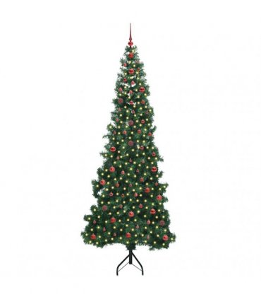 vidaXL Corner Artificial Christmas Tree Green 240 cm PVC and Metal