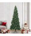 vidaXL Corner Artificial Christmas Tree Green 240 cm PVC and Metal