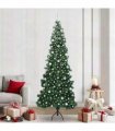 vidaXL Corner Artificial Christmas Tree Green 240 cm PVC and Metal