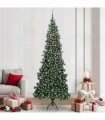 vidaXL Corner Artificial Christmas Tree Green 240 cm PVC and Metal