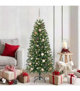 vidaXL Artificial Christmas Tree Green 150 cm PE and PVC