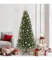vidaXL Artificial Christmas Tree Green 210 cm PE and PVC