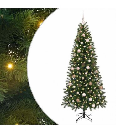 vidaXL Artificial Christmas Tree Green 210 cm PE and PVC