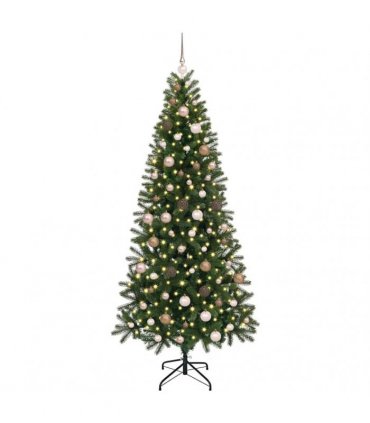 vidaXL Artificial Christmas Tree Green 210 cm PE and PVC