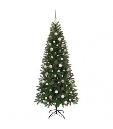 vidaXL Artificial Christmas Tree Green 210 cm PE and PVC