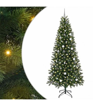 vidaXL Artificial Christmas Tree Green 240 cm PE and PVC