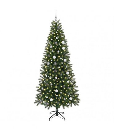vidaXL Artificial Christmas Tree Green 240 cm PE and PVC
