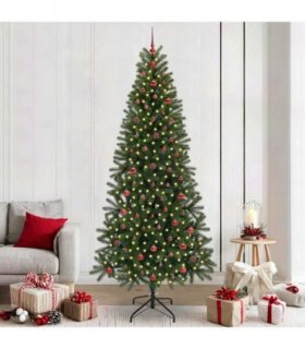 vidaXL Artificial Christmas Tree Green 240 cm PE and PVC