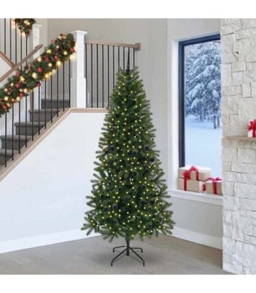 vidaXL Artificial Christmas Tree Green 240 cm PE and PVC