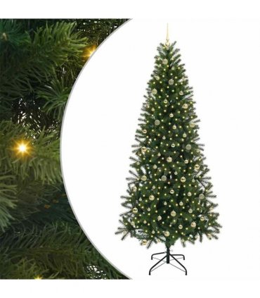 vidaXL Artificial Christmas Tree Green 240 cm PE and PVC