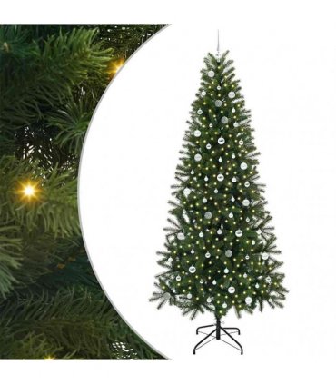 vidaXL Artificial Christmas Tree Green 240 cm PE and PVC