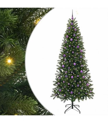 vidaXL Artificial Christmas Tree Green 240 cm PE and PVC