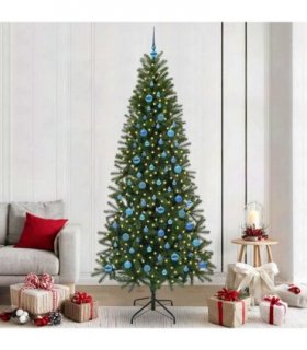 vidaXL Artificial Christmas Tree Green 240 cm PE and PVC