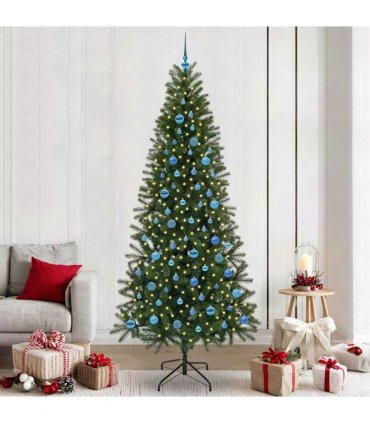 vidaXL Artificial Christmas Tree Green 240 cm PE and PVC