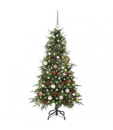 vidaXL Artificial Hinged Christmas Tree Green 150 cm PE and PVC