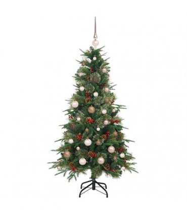 vidaXL Artificial Hinged Christmas Tree Green 150 cm PE and PVC