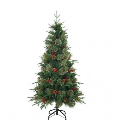 vidaXL Artificial Hinged Christmas Tree Green 150 cm PE and PVC