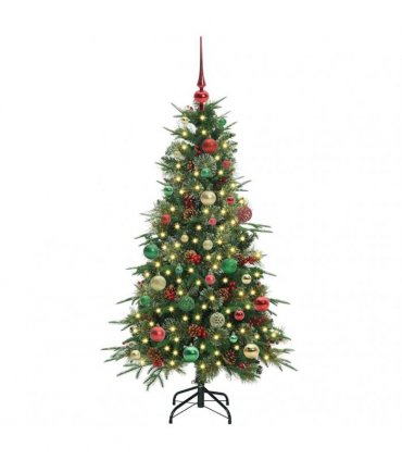 vidaXL Artificial Hinged Christmas Tree Green 150 cm PE and PVC