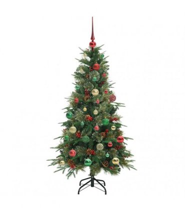 vidaXL Artificial Hinged Christmas Tree Green 150 cm PE and PVC