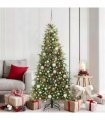 vidaXL Artificial Hinged Christmas Tree Green 180 cm PE and PVC
