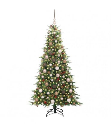 vidaXL Artificial Hinged Christmas Tree Green 180 cm PE and PVC