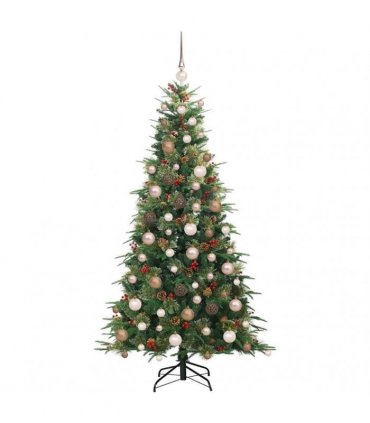 vidaXL Artificial Hinged Christmas Tree Green 180 cm PE and PVC