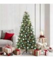 vidaXL Artificial Hinged Christmas Tree Green 180 cm PE and PVC