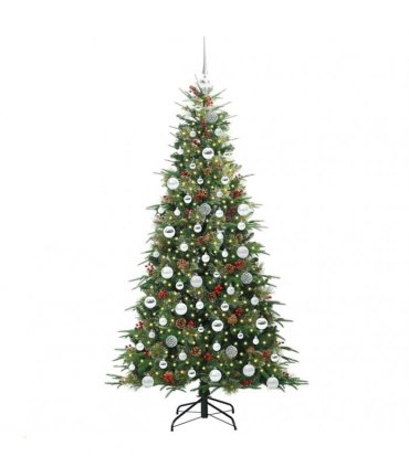 vidaXL Artificial Hinged Christmas Tree Green 180 cm PE and PVC