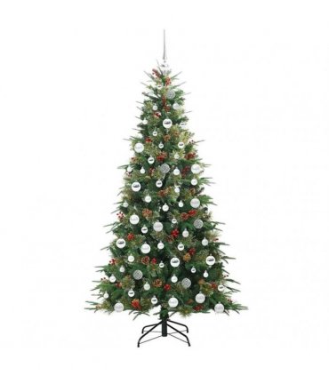 vidaXL Artificial Hinged Christmas Tree Green 180 cm PE and PVC