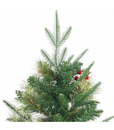 vidaXL Artificial Hinged Christmas Tree Green 240 cm PE and PVC
