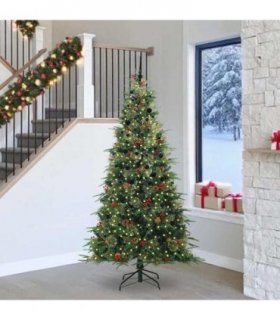 vidaXL Artificial Hinged Christmas Tree Green 240 cm PE and PVC