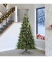 vidaXL Artificial Hinged Christmas Tree Green 240 cm PE and PVC