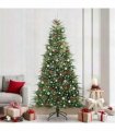 vidaXL Artificial Hinged Christmas Tree Green 240 cm PE and PVC