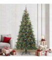 vidaXL Artificial Hinged Christmas Tree Green 240 cm PE and PVC