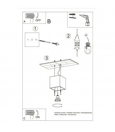 Ceiling lamp aluminum Quad modern Design G9 10/10/10 cm anthracite