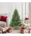 vidaXL Artificial Hinged Christmas Tree 120 cm 150 LEDs Warm White