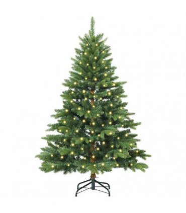 vidaXL Artificial Hinged Christmas Tree 120 cm 150 LEDs Warm White