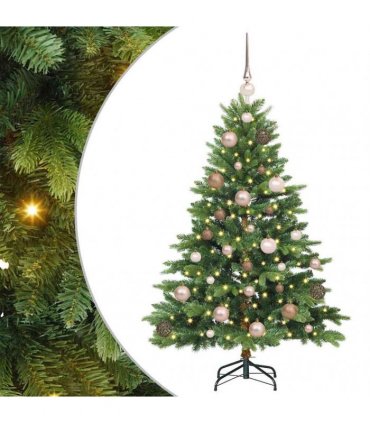vidaXL Artificial Hinged Christmas Tree 120 cm 150 LEDs Warm White