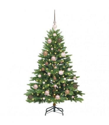 vidaXL Artificial Hinged Christmas Tree 120 cm 150 LEDs Warm White