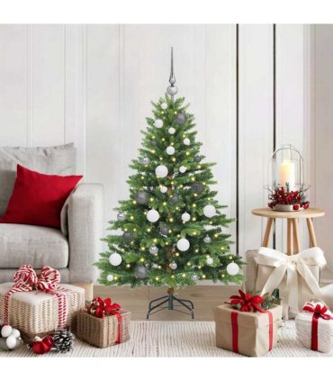 vidaXL Artificial Hinged Christmas Tree 120 cm 150 LEDs Warm White