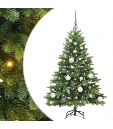 vidaXL Artificial Hinged Christmas Tree 120 cm 150 LEDs Warm White