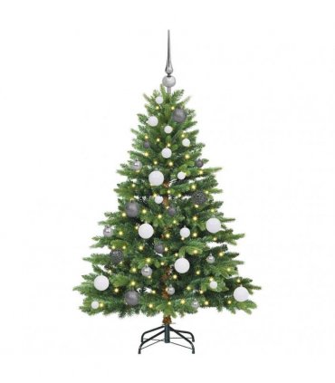vidaXL Artificial Hinged Christmas Tree 120 cm 150 LEDs Warm White