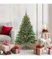 vidaXL Artificial Hinged Christmas Tree 120 cm 150 LEDs Warm White